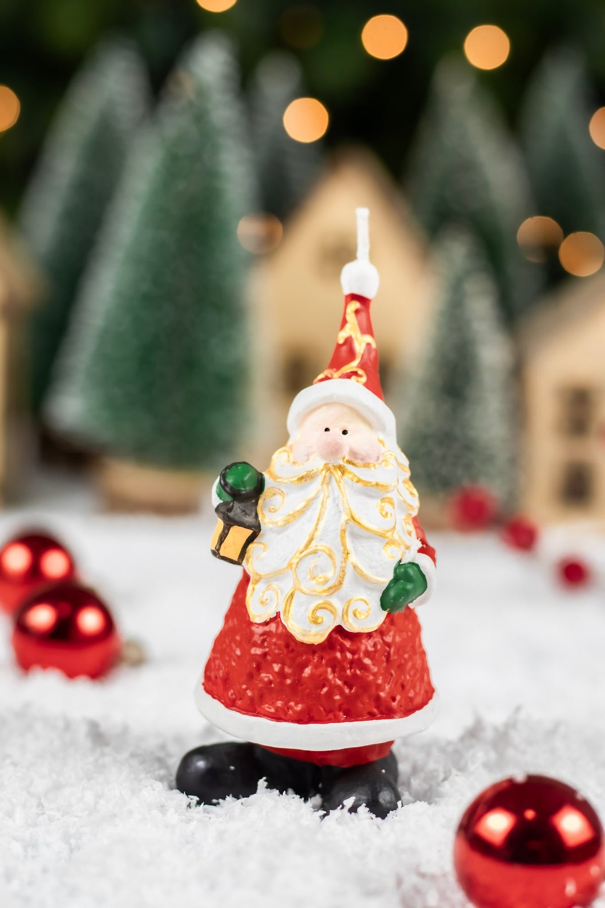 Vela Papai Noel com Lamparina