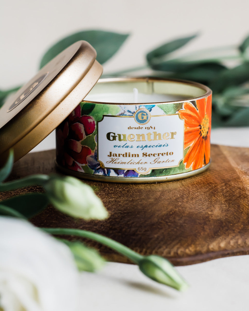 Vela Perfumada Lata Jardim Secreto